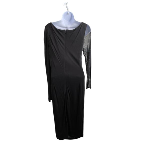 Talbot‎ Runhof Women's Black Bodycon Long Dress Size 2 Stretchy Pret Statement - Picture 2 of 16